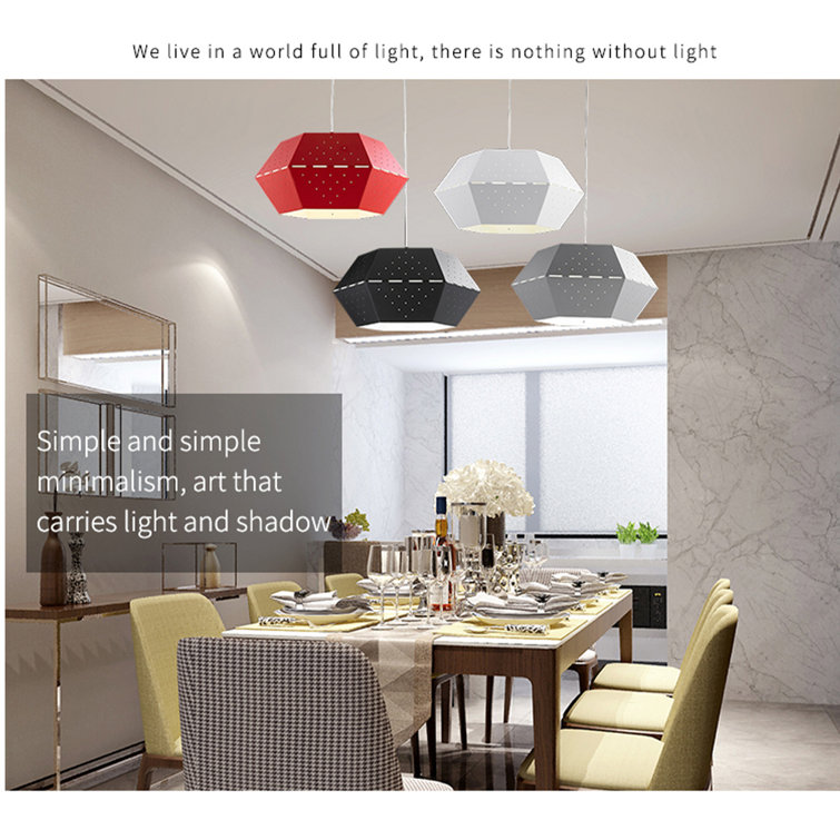 Wrought Studio Pitcairn LED Vintage Pendant Light, 14.1in Hexagonal